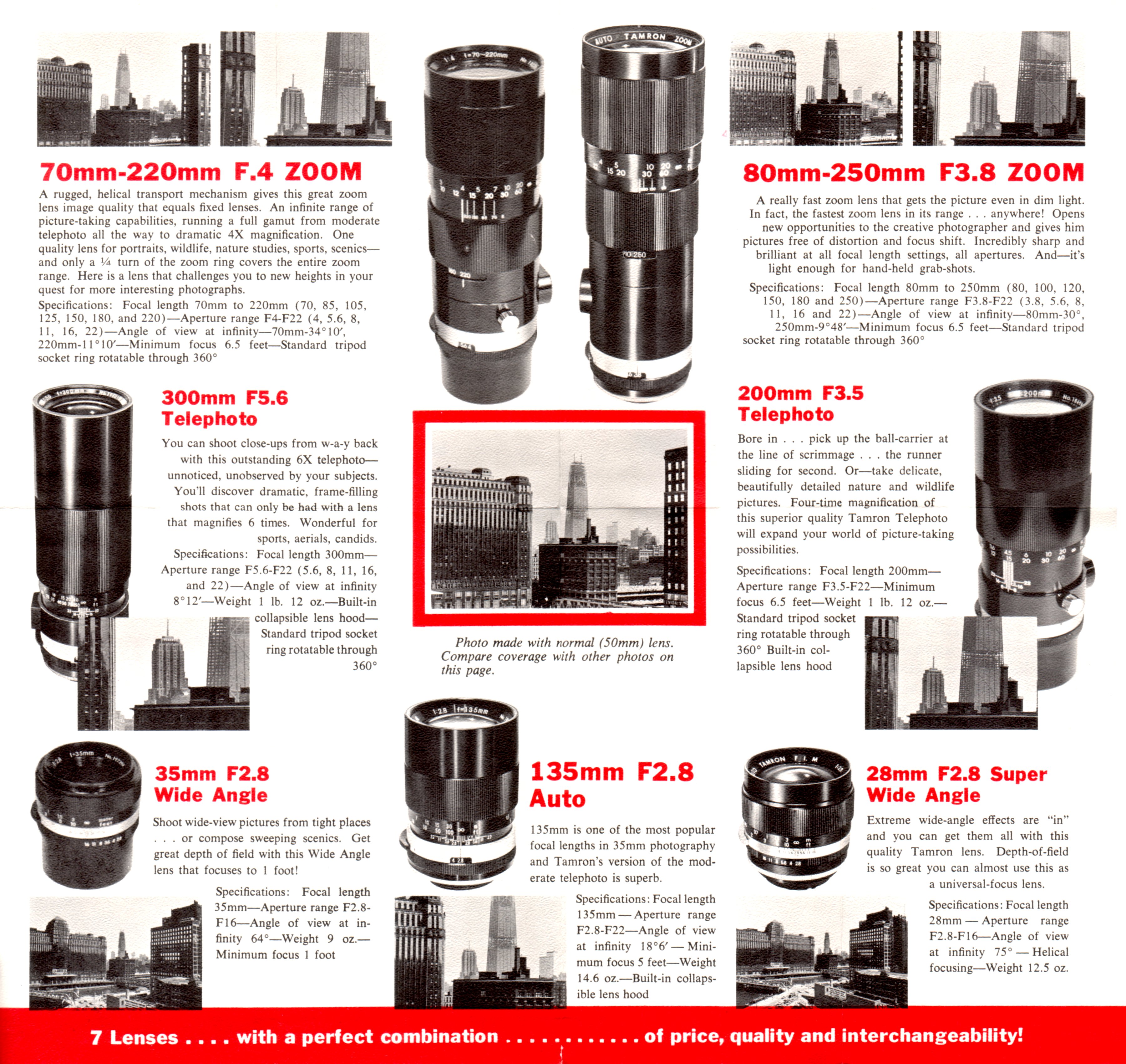 Vintage Tamron Product Advertisements, Brochures, Catalogs and Flyers